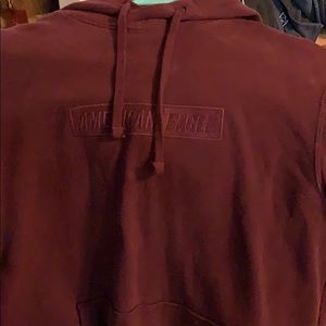 Burgundy American Eagle Hoddie